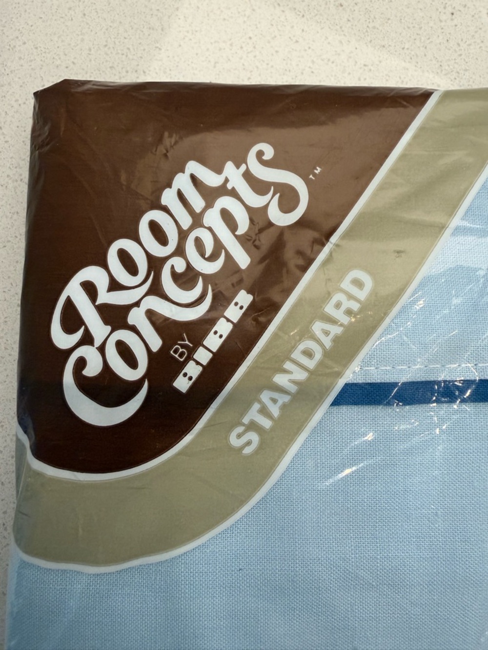 Vintage Room Concepts Blue Standard Pillowcases New Old Stock 1970s - Picture 4 of 7